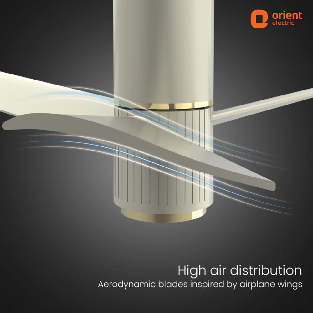AEROSLIM IOT REMOTE FAN WITH LIGHT 1200MM DUNE GOLD